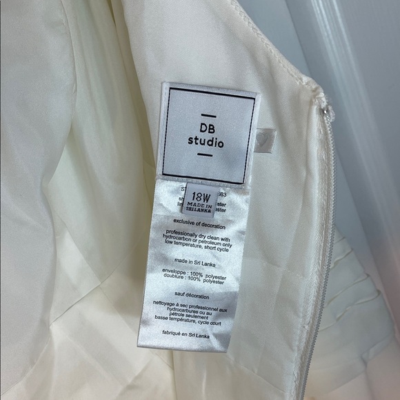 DB Studio Pleated Chiffon V Neck Tank A-line Wedding Dress Style #WG4083 - Picture 9 of 9